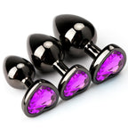 HISIONLEE Anal Plug 3PCS Sex Toys Anal Training Set Metal Butt Plug Adult Trainer Kit Toy with Crystal Diamond S&M Adult Gay Ana