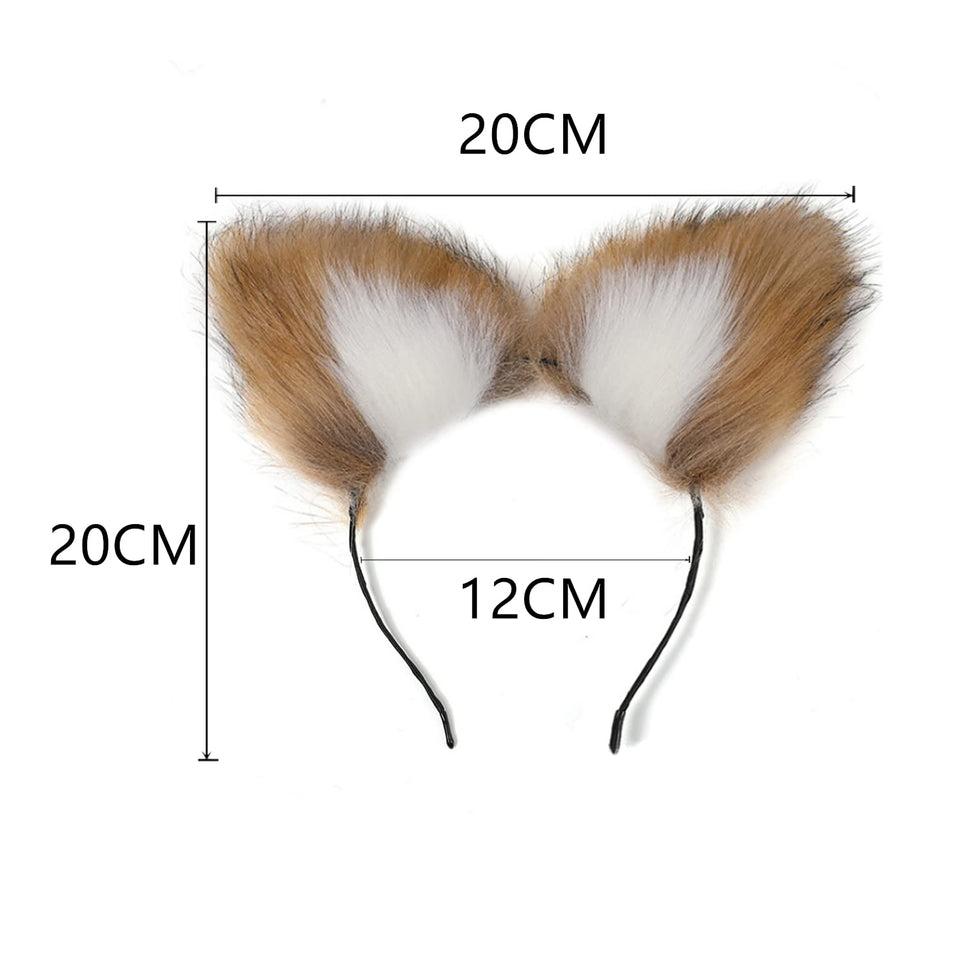 Anal Plug Butt Plug, 2Pcs/Set Sex Fox Tail Anales Plug Toys Butt Plugs with Cat Ears Headband Anal Sex Toys for Women Man Beginn