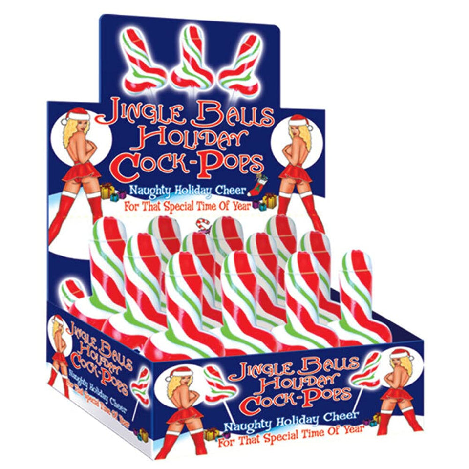 Hott Products Jingle Balls Holiday Cock Pops 12 Pieces Display