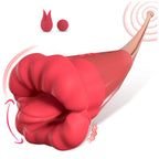 Female Adult Sex Toys - 2 in 1 Big Mouth Tongue Licking Clitoris Vibrator with High Frequency Strong Clitoral G Spot Stimulator,