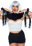 2 Pc Deluxe Ruffle Neck Piece - O/S / Black