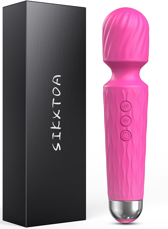 Vibrator Wand, Female Adult Sex Toys, Vibrators for Her, Wand Massager, Clit Stimulator Sex Toy, Dildo, with 8 Speeds of Pleasur