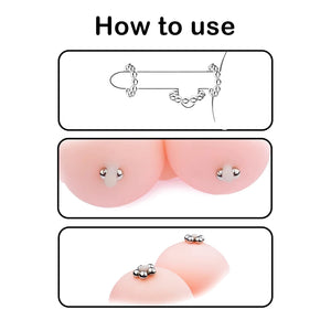 Nipple Clamps Sex Pleasure Women, BDSM Sexual Bondage Device Nipple Teasers Clips Toys Restraints Accessories Breast SM Clitoris