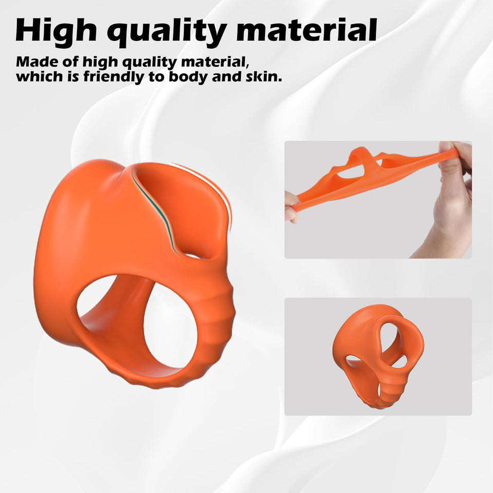 Testicle Toys Soft Testicle Crusher CBT Silicone Chastity Devices for Men Testicles Gag Scrotal Restraints Scrotum Sex Bondage B