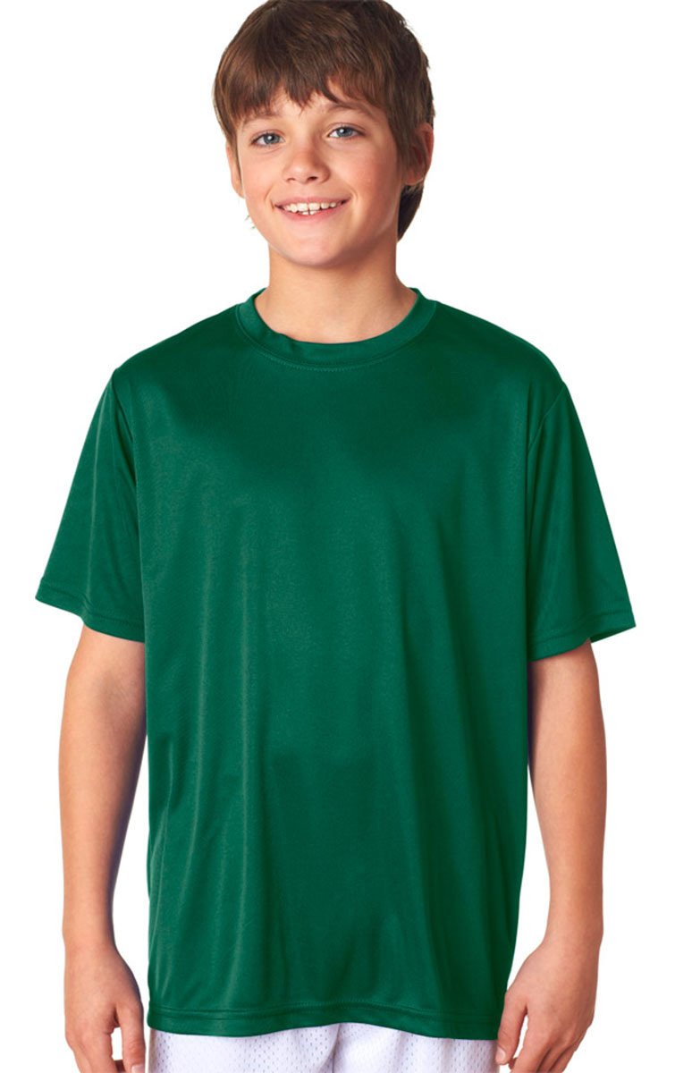 A4 Youth Cooling Performance Crew T-Shirts Large Forest (Green)