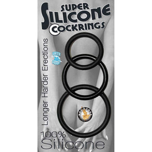 Super Silicone Cockrings Black