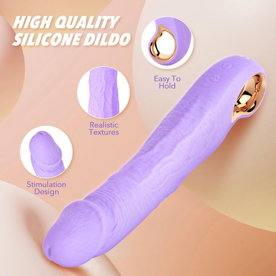 Thrusting Realistic G spot Dildo - UTIMI 9 Inch Vibrator Women Sex Toy with 10 Vibrations and 3 Thrusting Modes, Adult Toy Dildo