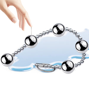 Metal Anal Beads Butt Plug Anal Ball Trainer Training with 5 Balls Flexible Anal Chain Prostate Massager Stimulator Vaginal Dila
