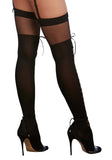 Dg Thigh High W/ Lace-Up Detail Blk Os