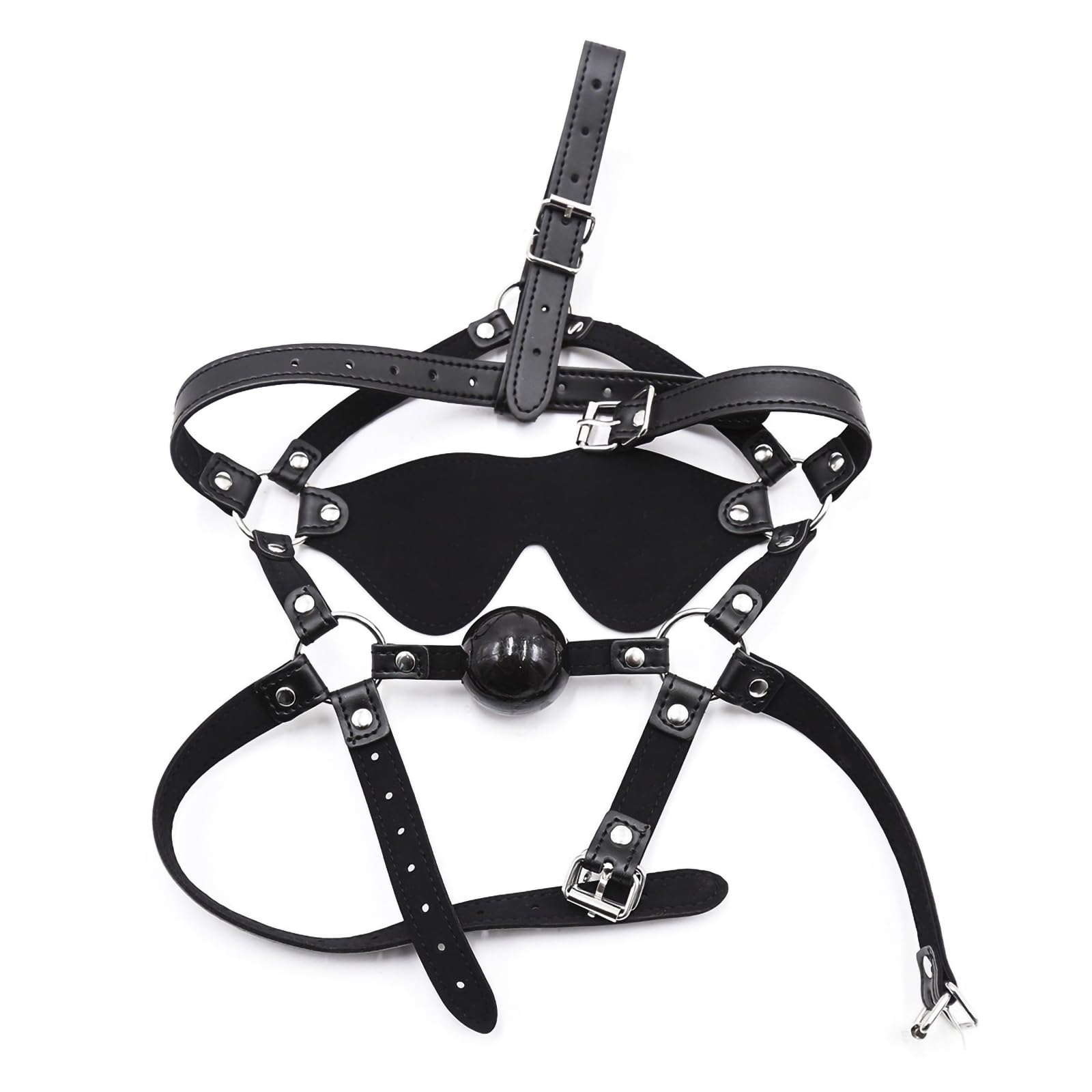 Sleep Mask with Hollow Ball:Blindfold Eye Mask Sleep Mask with Adjustable Strap for Fun(Black)