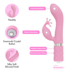 Pillow Talk Kinky Massager, Multi Speed With Swarovski Crystal Button, Usb Rechargeable (Pink)
