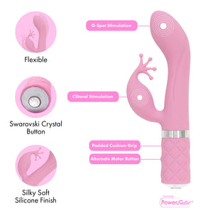 Pillow Talk Kinky Massager, Multi Speed With Swarovski Crystal Button, Usb Rechargeable (Pink)