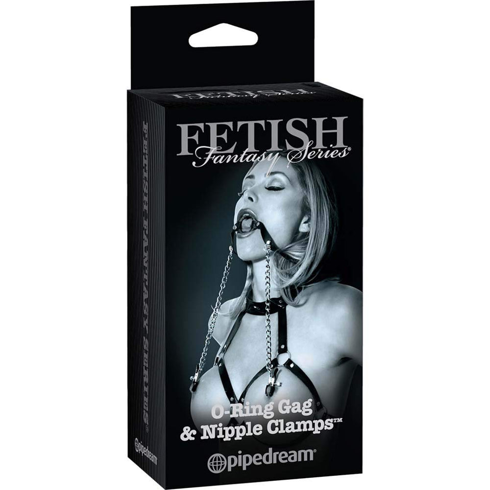 Ffle O Ring Ball Gag & Nipple Clamps