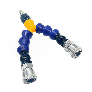 TenFruit Vac-u-Lock to Double Vac-u-Lock Adapter with Flexible Rods Sex Machine Attachment Double Penetration for Vac-u-Lock Dil