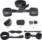 BDSM Neck to Wrist Restraints Bondage Set - Behind Back Handcuffs Collar with Blindfold Adjustable Bondage Set Bed SM Games Play