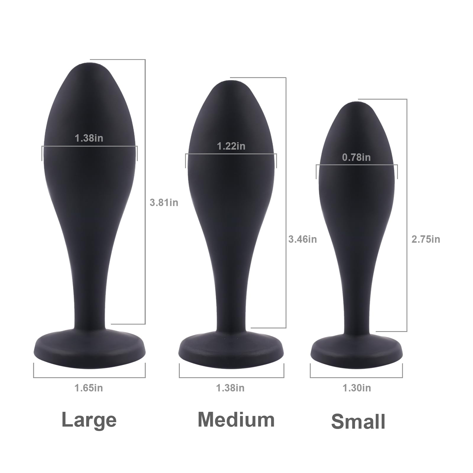 Anal Plug Adult Sex Toy,3pcs Jeweled Anal Toys Anal Training Kit Adult Sex Toys Games Butt Plug,Personal Anal Plug Sex Toy for A