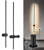 Aanyhoh Battery Operated Wall Sconces Usb Rechargeable Led Wall Sconce Set Of Two, 360Rotate, 3000K Warm White, Matte Black Wire