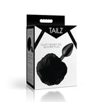 Tailz Fluffy Bunny Tail Sili Plug Blk