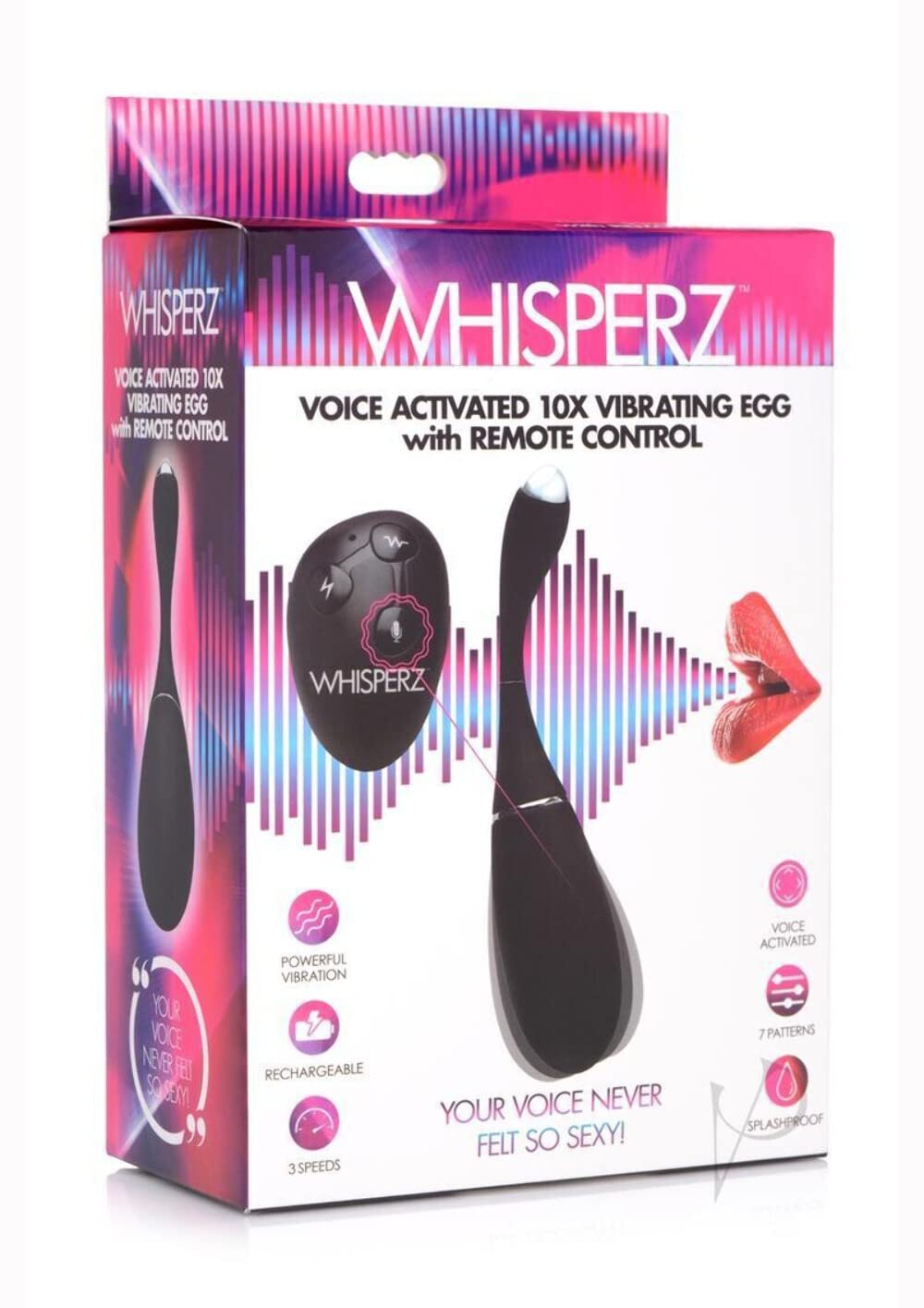 (D) Whisperz Voice Activated Vibrating Egg W/ Remote