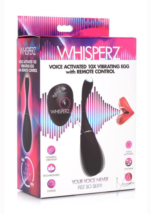 (D) Whisperz Voice Activated Vibrating Egg W/ Remote