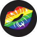 Rainbow Lips 3in Button