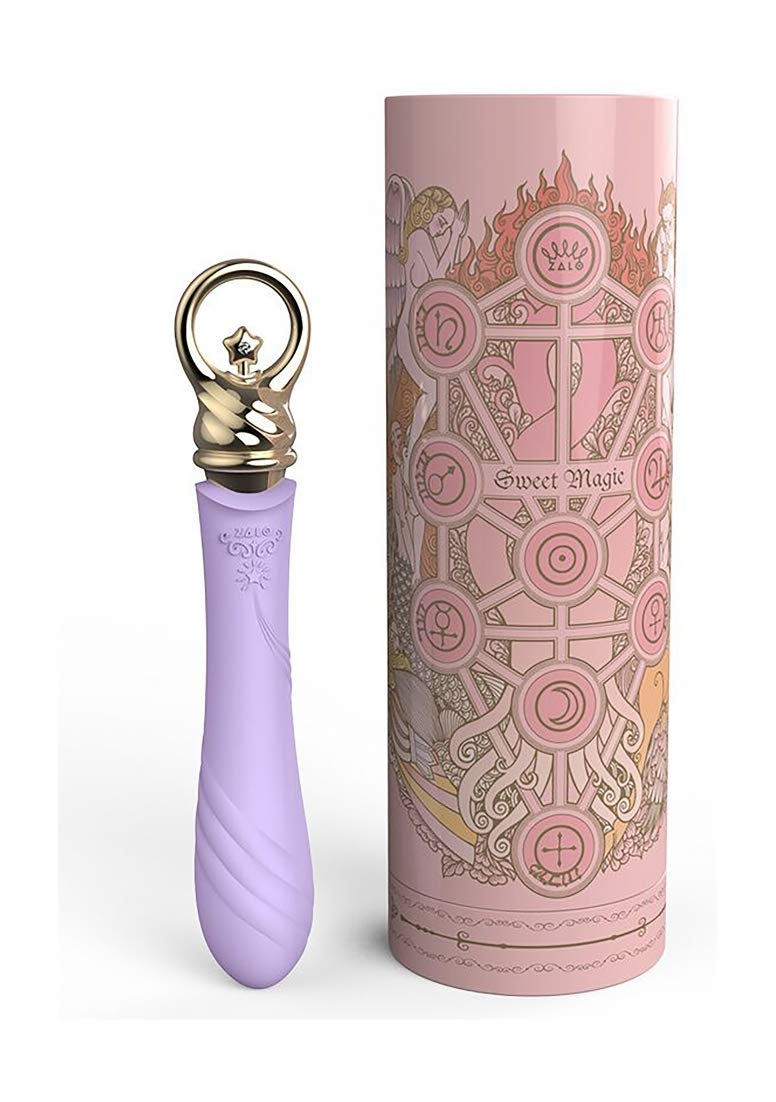 Zalo Courage Pre-Heating G-Spot Massager Push Button Control And Wireless Sex Toy With 8 Vibration Modes | Usb Rechargeable Battery | 1-Year Warranty | Fantasy Violet