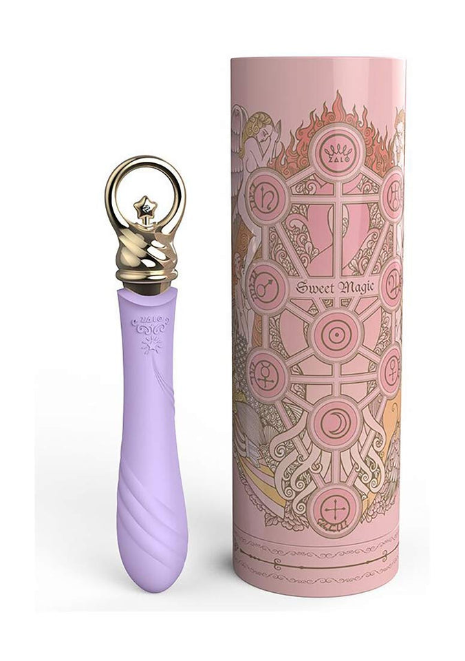 Zalo Courage Pre-Heating G-Spot Massager Push Button Control And Wireless Sex Toy With 8 Vibration Modes | Usb Rechargeable Battery | 1-Year Warranty | Fantasy Violet
