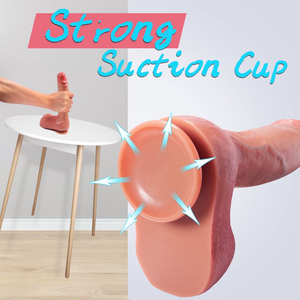 10.43in Flesh Realistic Dildo Sex Toys for Couples Male & Female & Gays,Huge Dildo with Strong Suction Cup, Big Size Anal Dildo