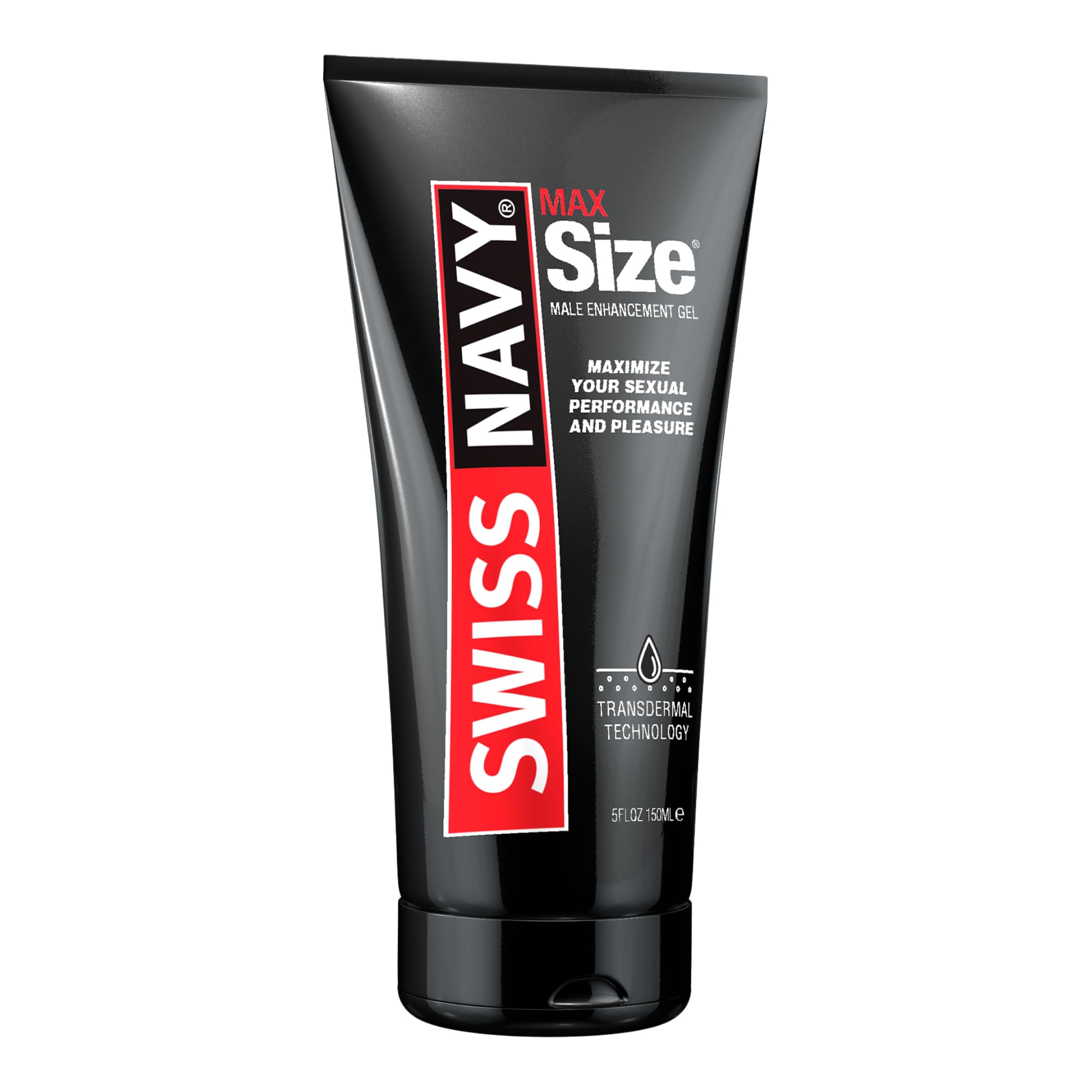 SWISS NAVY MAX Size Male Enhancement Cream - 5 oz - Non-Oily, Non-Greasy Gel Moisturizer - Natural Herbal Cream for Mens Intimat
