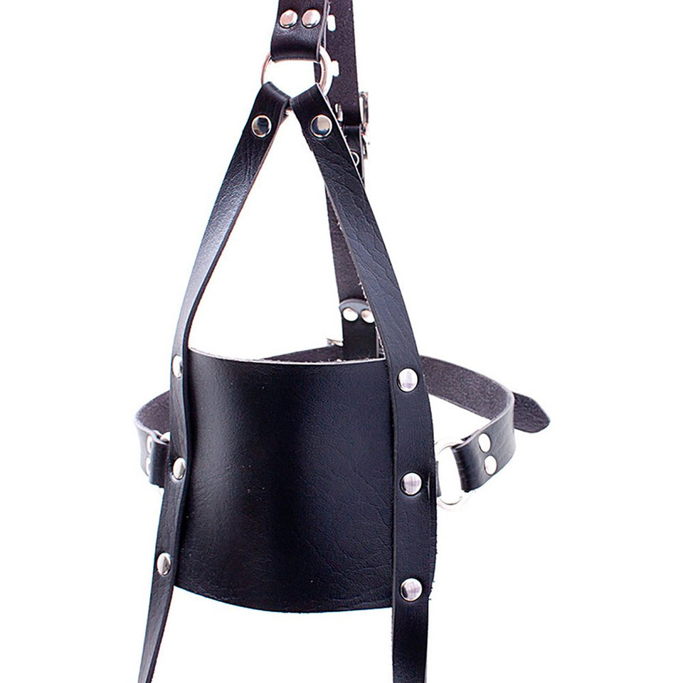 Panel Mouth Gag Harness Gag - Davidsource Panel Gag with Silicone Solid Ball Gag Lockable Leather Head Harness Bondage Gag BDSM
