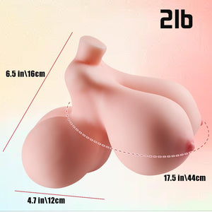 2lb Small Big Boobs Sex Dolls for Men Male Masturbator with Torso and, Mini Female Love Doll 3D Realistic Adult Sex Dolls for Me