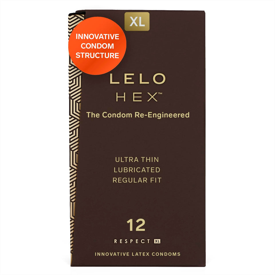 Lelo Hex Respect Xl, Extra Large Condoms With Increased Strength, Lubricated Xl Condoms Large For Men, 2.28-Inch/58Mm Diameter (