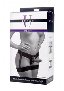 Strap U Bardot Garter Belt Style Strap On Harness, Black (Ad975)