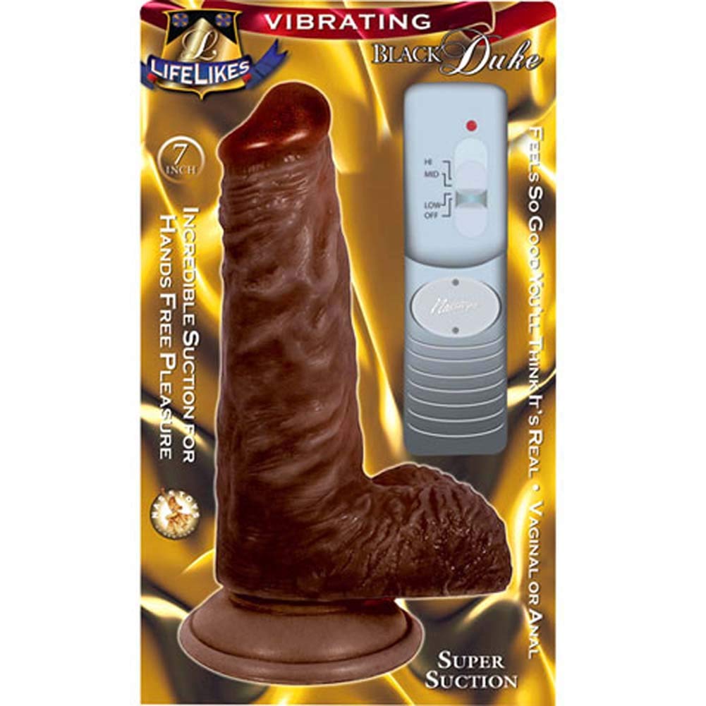 Nasstoys Lifelikes Black Vibrating Duke Vibrator, Brown, 7 Inch