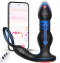 BEISAR Prostate Massager Anal Vibrator Thrusting Vibrating 7 Modes with Cock Ring Anal Plug Anal Sex Toys P Spot Massager Male S