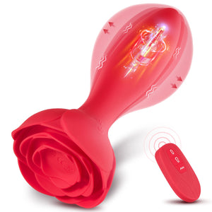 Anal Plug Vibrating Butt Plug - Inflatable Anal Plug Sex Toys for Adults Anal Vibrator with Automatic Inflation and 10 Vibrating