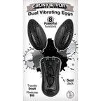 Nasstoys Ebony Ivory Dual Vibrating Remote Control Eggs, Black