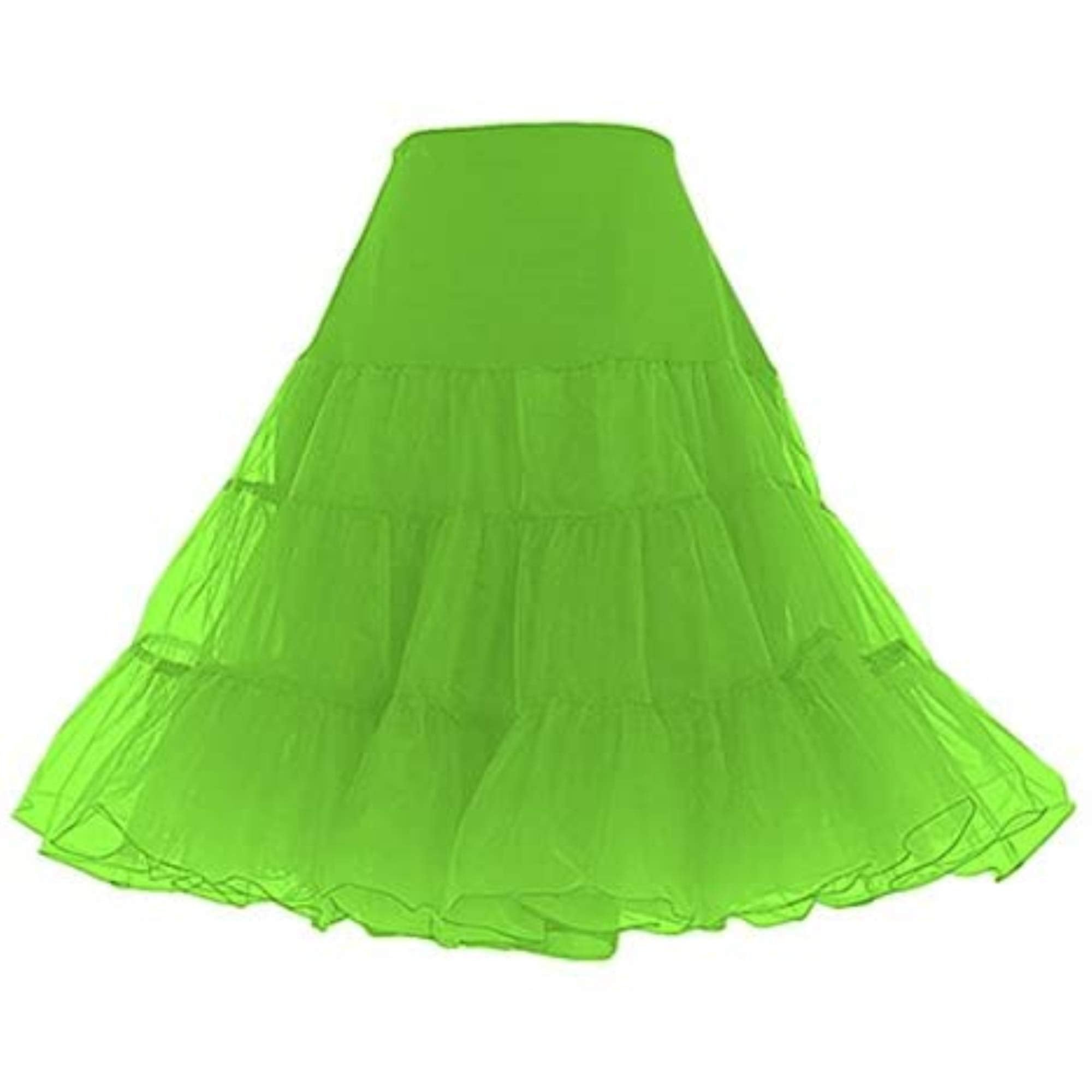 Malco Modes Vintage Rockabilly Tutu Petticoat for Full Tulle Skirt | SMD Apple Green Petticoat for Women