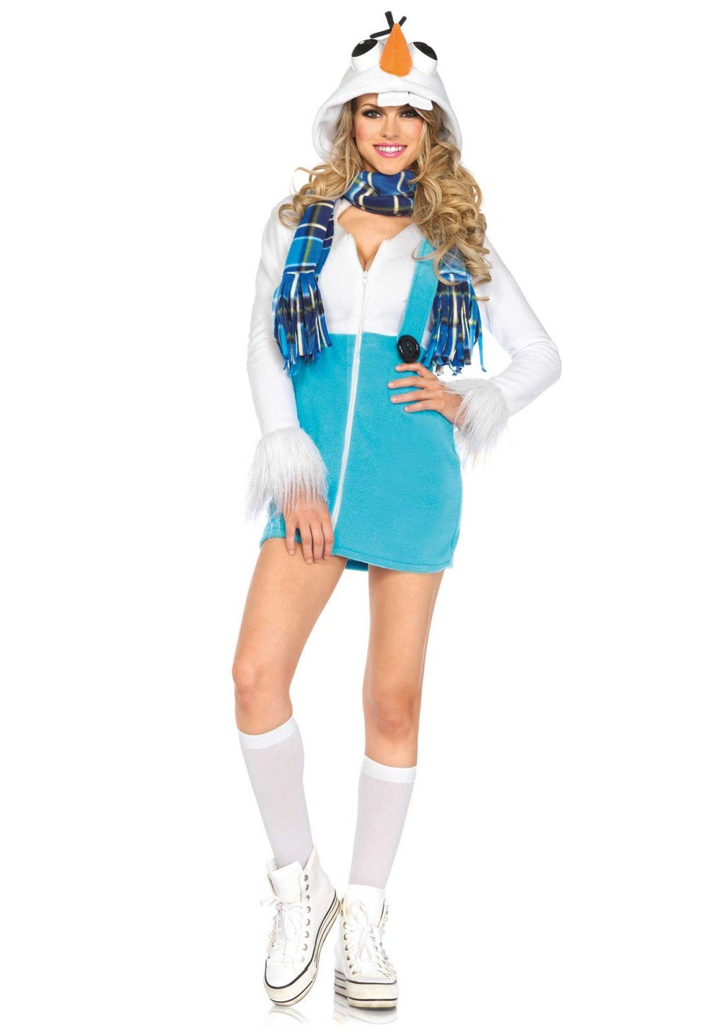 Cozy Snowman, zipper front fle