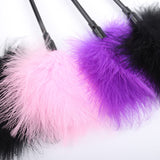 SM Adult Sexy Feather Teasing Toys Male and Female Role Play Tickling Romantic Sex Adult Toy with Diamond Handle(Pink)