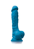 Colours Pleasures Dong 7 Non-Vibrating Silicone Suction-Cup (Blue)