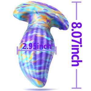 MEBAULT Anal Plug Butt Plug with Safe T-Shaped Base Mixed-Color Silicone Prostate Massager Dilator Sex Toy for Women Men Masturb