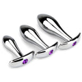 Anal Plug 3pcs Anal Toys with Luxurious Diamonds Anal Trainer Metal Butt Plug Prostate Massage Sex Toys for Couple, Adult Sex To