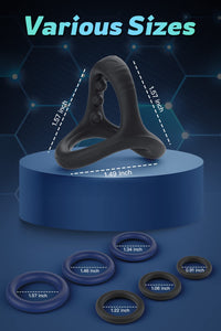 Silicone Penis Rings Set with 7 Different Sizes Cock Rings for Erection Enhancing, Long Lasting Stronger Men Sex Toy, Strechy Ad