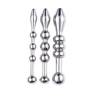 MEYILA Urethral Sound, 3 PCS Stainless Steel Urethral Dilators with Multi Beads Penis Plug Catheter Sounds Sex Toy Masturbation