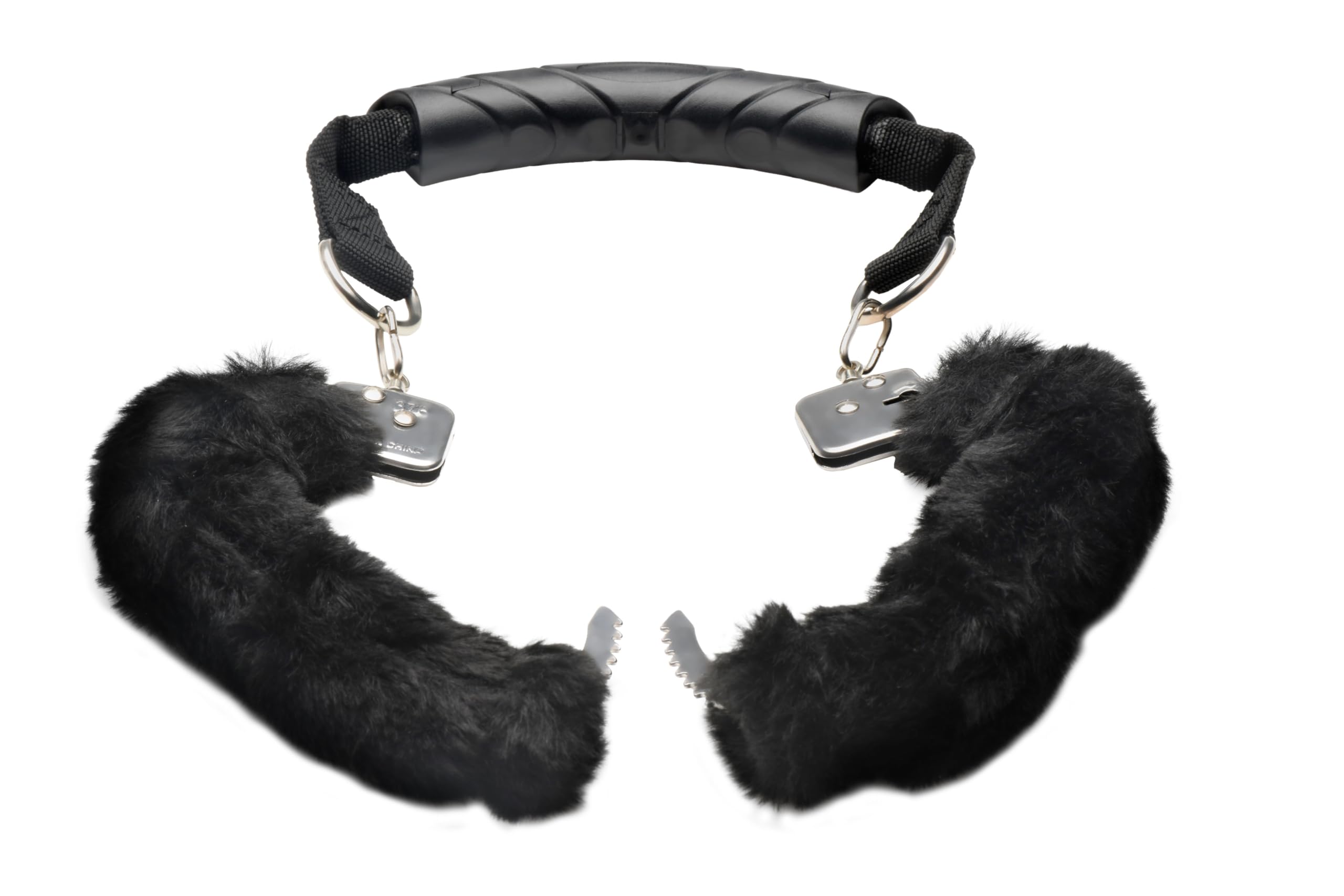 Master Series Furry Handcuffs w/ Handle