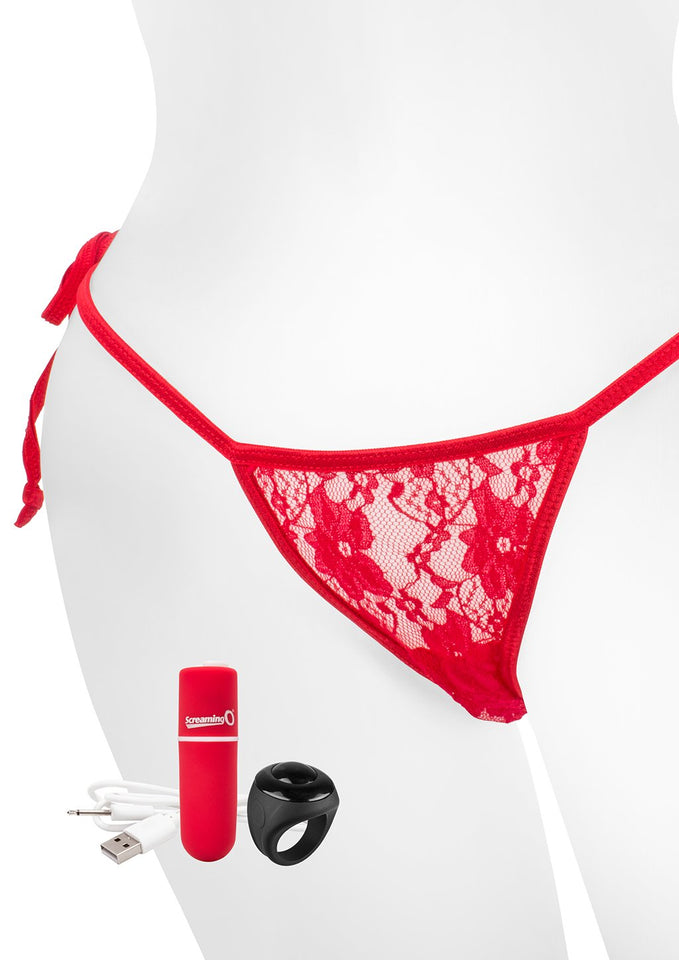 Screaming O My Secret Charged Remote Control Panty Vibe | Female Vibrator (Red)