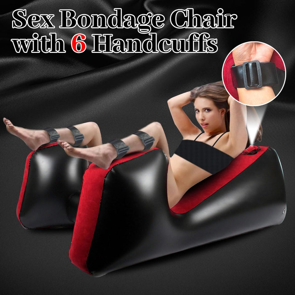 Inflatable Sex Sofa Chair with Electric Air Pump, Yocare Sex Bondage Furniture Ramp Cushion, Couples BDSM Toys Deeper Position S