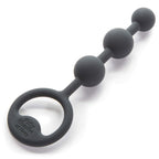 Fifty Shades Of Grey Carnal Bliss Black Silicone Anal Pleasure Beads - Petite Size - 3.5 Inch
