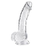 Clear Realistic Dildo, 7.3 Inch Feels Like Skin Body-Safe Material, with Strong Suction Cup for Hands-Free Play, Adult Sex Toys
